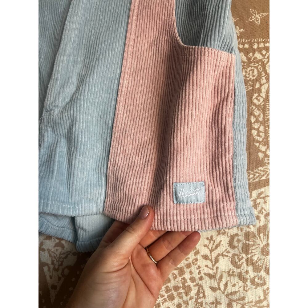Hammies Women Corduroy Shorts in Powder Blue/Powder Pink - Picture 4 of 7